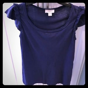 Loft small ruffle sleeve